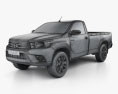 Toyota Hilux Einzelkabine SR mit Innenraum 2015 3D-Modell wire render