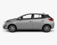 Toyota Yaris hatchback with HQ interior 2021 3d model side view