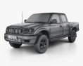 Toyota Tacoma Double Cab Limited 2004 3d model wire render