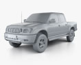 Toyota Tacoma Double Cab Limited 2004 3d model clay render
