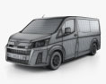 Toyota Hiace Passenger Van L1H1 Deluxe 2022 3d model wire render