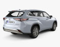 Toyota Highlander Platinum 2022 3d model back view