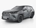Toyota Highlander Platinum 2022 3d model wire render