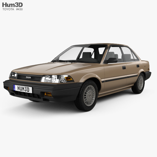 Toyota Corolla sedan 1987 3D model