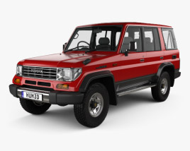 Toyota Land Cruiser Prado Station Wagon SX 1996 3D model