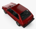 Toyota Starlet 1982 3d model top view