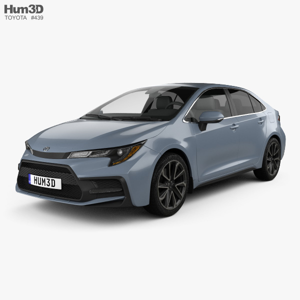 Toyota Corolla XSE US-spec sedan 2022 3D model