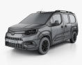 Toyota ProAce City Verso L2 2022 3D-Modell wire render