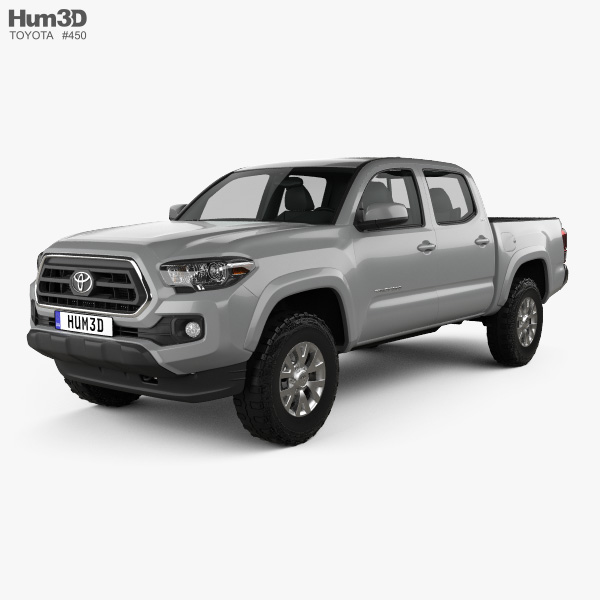 Toyota Tacoma Double Cab Short bed SR5 2017 3D 모델 