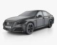 Toyota Crown RS Advance with HQ interior 2021 3d model wire render