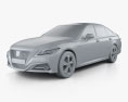 Toyota Crown RS Advance with HQ interior 2021 3d model clay render