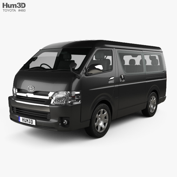 Toyota Hiace Passenger Van L1H2 GL RHD with HQ interior 2015 3D model