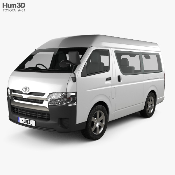 Toyota Hiace Passenger Van L1H3 DX RHD with HQ interior 2015 3D model