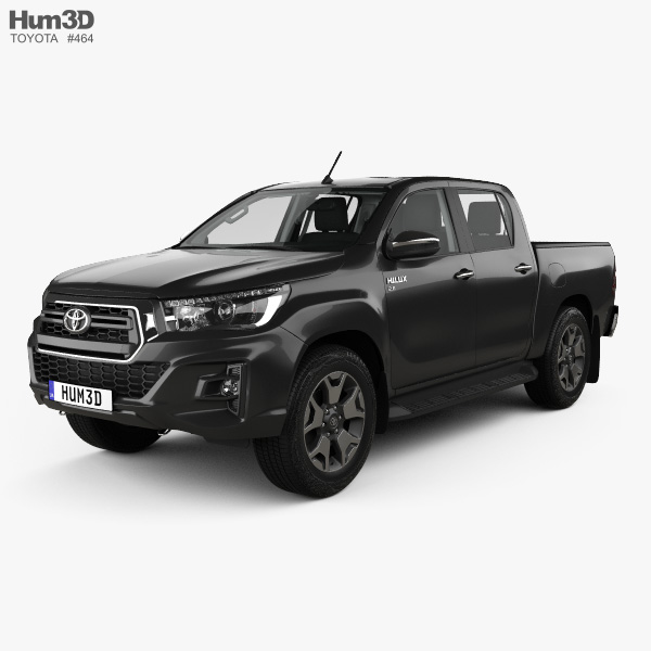 Toyota Hilux Double Cab L-edition with HQ interior 2021 3D model
