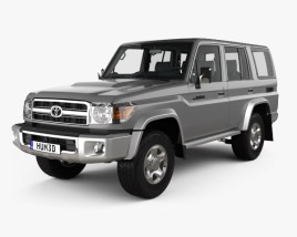 Toyota Land Cruiser 5-door with HQ interior 2015 3D model