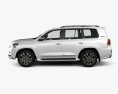 Toyota Land Cruiser Excalibur with HQ interior and engine 2020 3d model side view