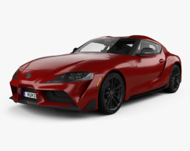 Toyota Supra US-spec with HQ interior 2022 3D model