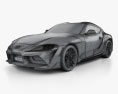 Toyota Supra US-spec with HQ interior 2022 3d model wire render