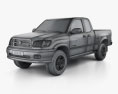 Toyota Tundra Access Cab SR5 with HQ interior 2003 3d model wire render