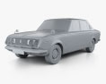 Toyota Mark II sedan 1968 3D-Modell clay render