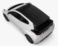 Toyota Yaris GR 2021 3D模型 顶视图