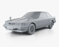 Toyota Soarer 1981 3D-Modell clay render