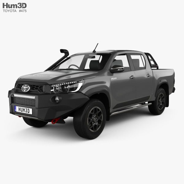 Toyota Hilux 双人驾驶室 Rugged X 2020 3D模型