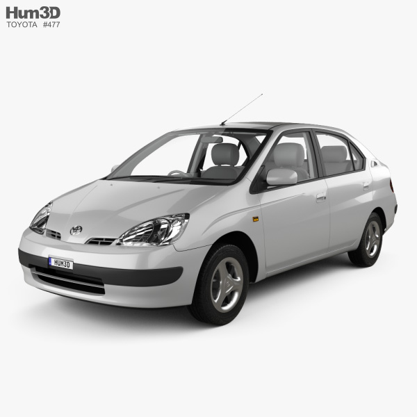 Toyota Prius JP-spec with HQ interior and engine 2003 3D model