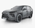 Toyota Wildlander 2022 3D模型 wire render