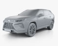 Toyota Wildlander 2022 3d model clay render