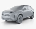 Toyota Yaris Cross hybrid 2022 3d model clay render