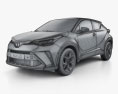 Toyota C-HR 2022 3D модель wire render