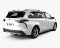 Toyota Sienna Limited 2022 3D-Modell Rückansicht