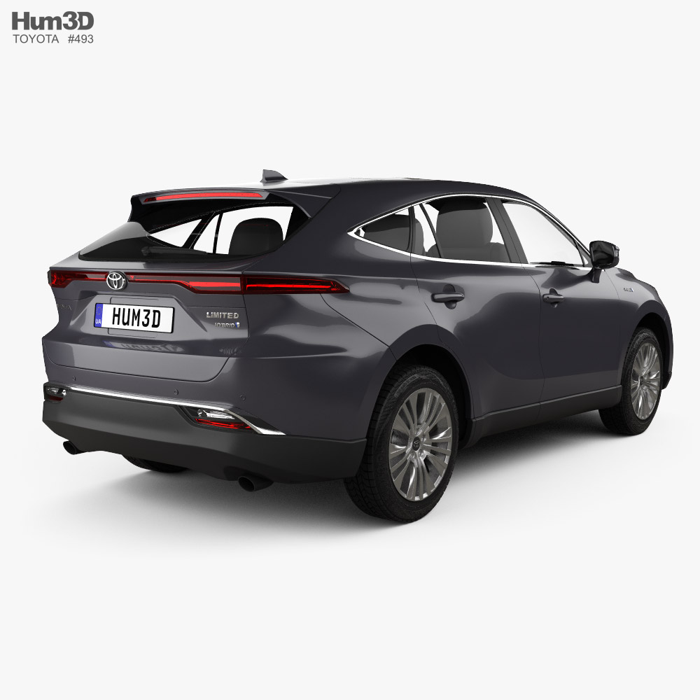 Toyota Venza Limited 2022 3d model back view