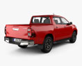 Toyota Hilux 더블캡 2022 3D 모델  back view