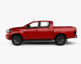 Toyota Hilux 더블캡 2022 3D 모델  side view
