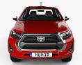 Toyota Hilux 더블캡 2022 3D 모델  front view