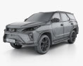 Toyota Fortuner Legender 2022 3d model wire render