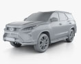 Toyota Fortuner Legender 2022 3d model clay render