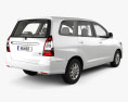 Toyota Innova with HQ interior 2014 3d model back view
