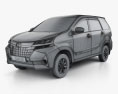 Toyota Avanza G 2022 3d model wire render
