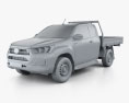 Toyota Hilux Extra Cab Alloy Tray SR 2022 3d model clay render