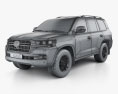 Toyota Land Cruiser US-spec Heritage Edition 2022 3d model wire render