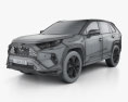 Toyota RAV4 PHEV 2022 3d model wire render