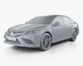 Toyota Camry XSE гібрид 2022 3D модель clay render