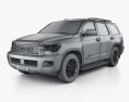 Toyota Sequoia TRD Pro 2021 3d model wire render