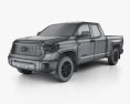 Toyota Tundra Doppelkabine Standard bed Limited 2022 3D-Modell wire render
