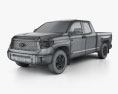 Toyota Tundra 더블캡 Standard bed SR 2022 3D 모델  wire render