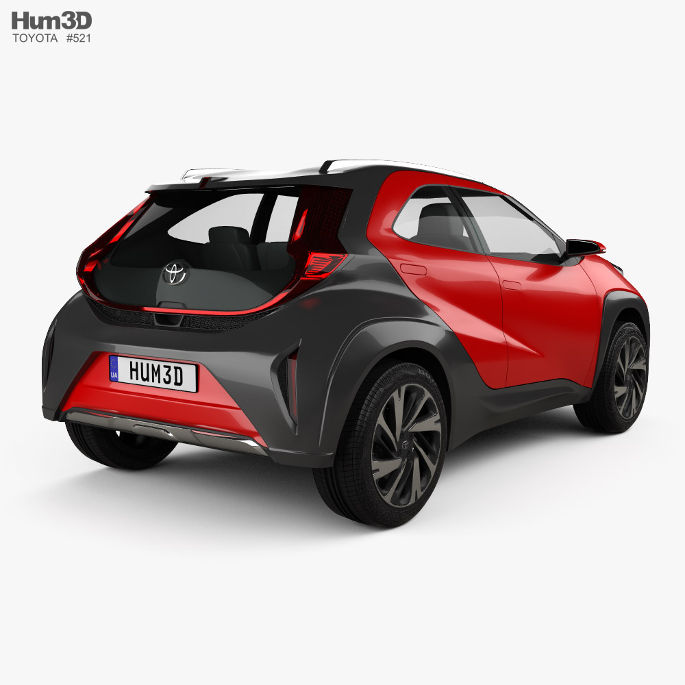 Toyota Aygo X Prologue 2022 3d model back view