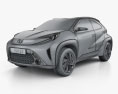 Toyota Aygo X Prologue 2022 3D模型 wire render